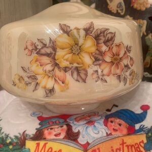 Vintage Floral Ceramic ceiking fan light blue cover